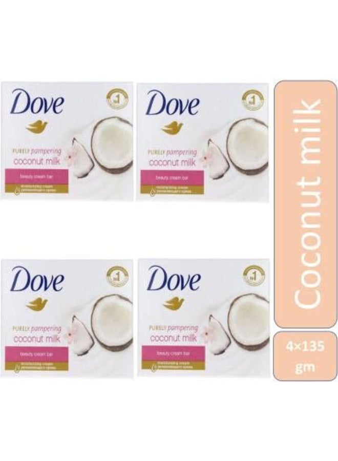 DOVE Purely Pampering Coconut Milk Soap (4 x 135 g) - Image 1